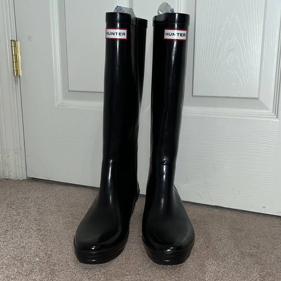 HUNTER Arolla wedge rain boots size 10 - Picture 6 of 16
